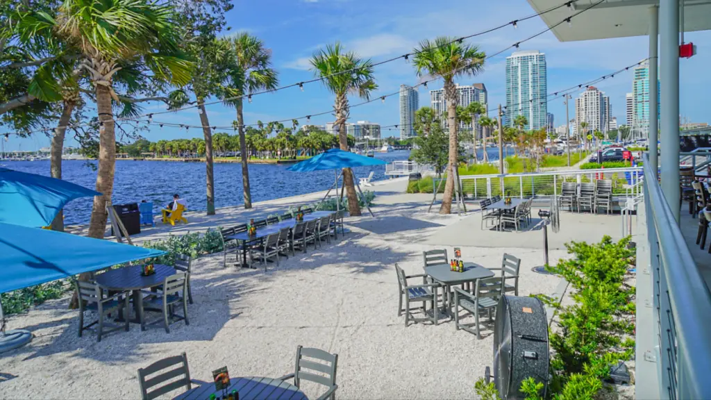 The outdoor patio at Doc Ford's