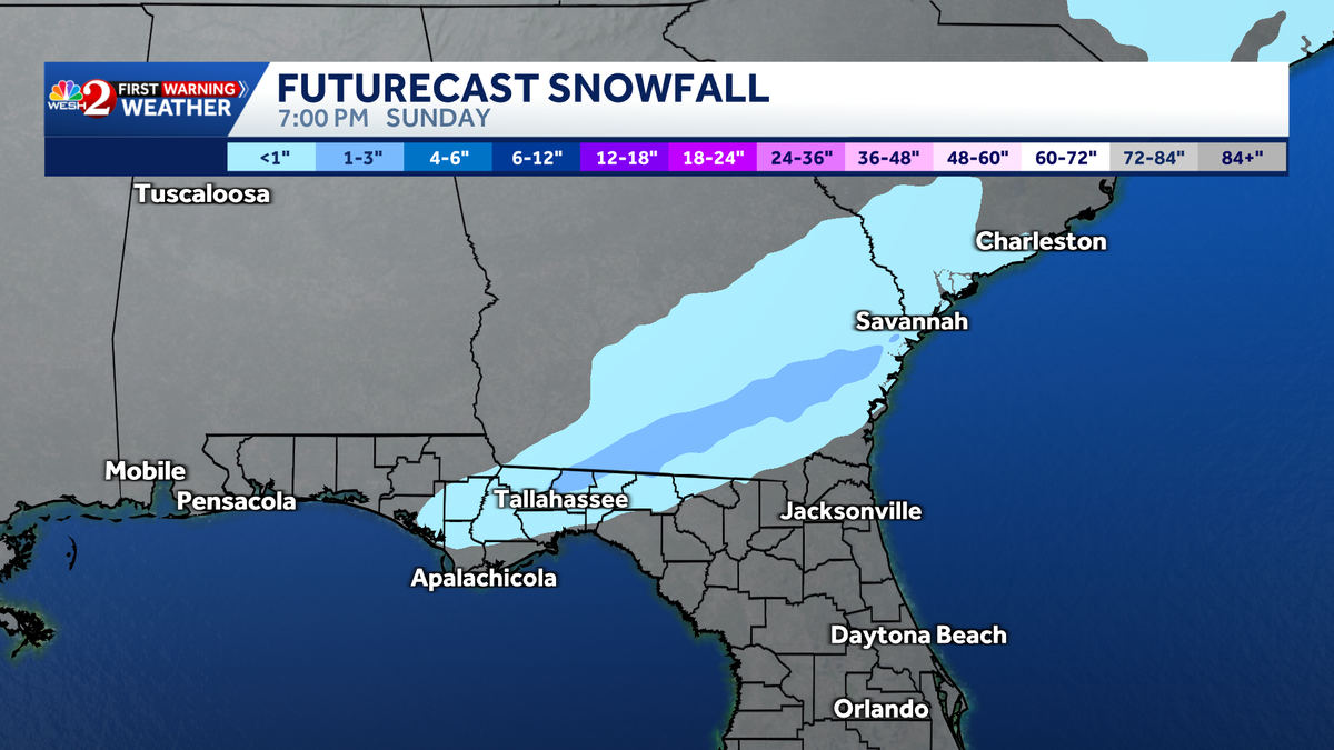 Snowfall in Florida? Cold blast could bring wintery weather to the Sunshine State