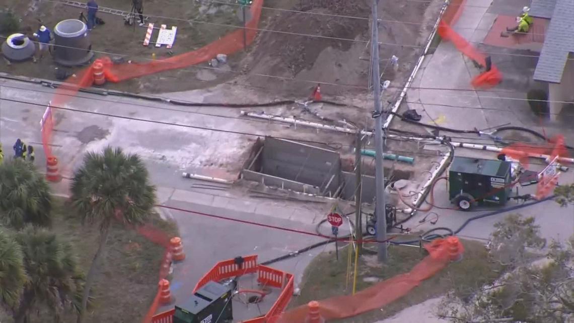 Person falls into trench at Safety Harbor construction site