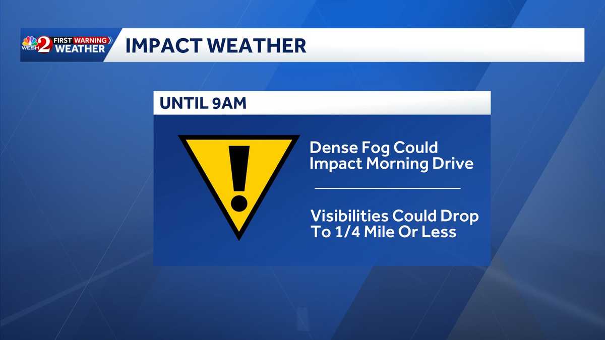Dense fog advisory issued across Central Florida