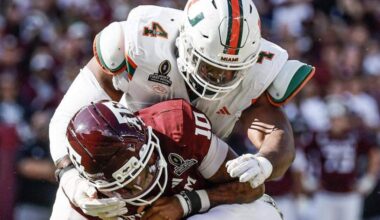 Miami’s success against mobile QBs will need to continue against Ole Miss in the Vrbo Fiesta Bowl CFP Semifinal