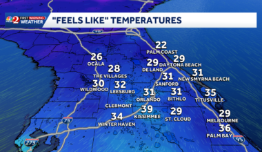 Coldest temps in years grip Central Florida