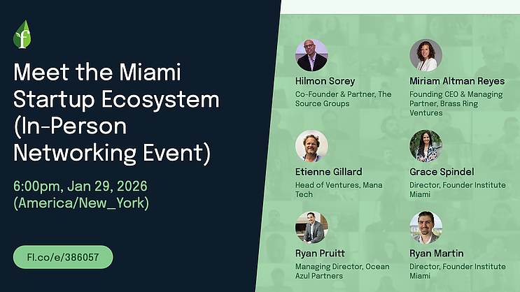 Meet the Miami Startup Ecosystem (In-Person Networking Event)