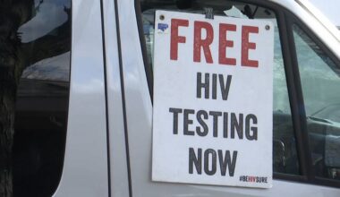 FILE — A sign for HIV testing hangs on a truck. (Spectrum News file)