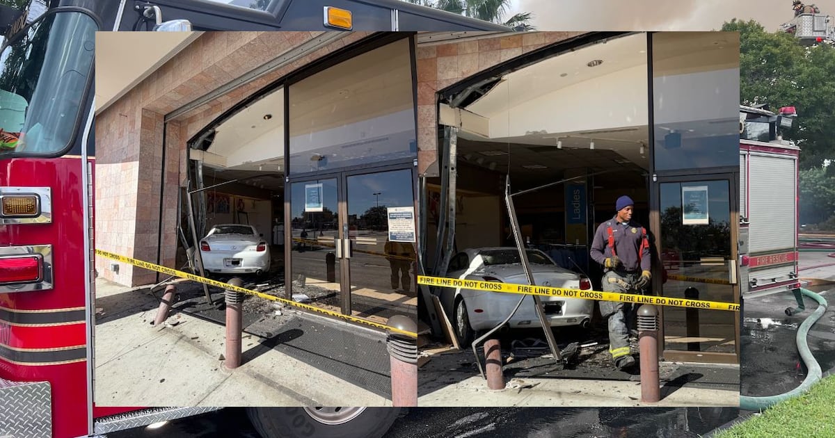 Local Driver Survives Crash After Vehicle Hits Building