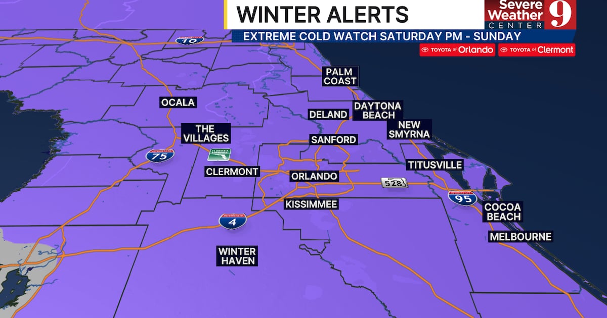 Extreme Cold Watch in Central Florida