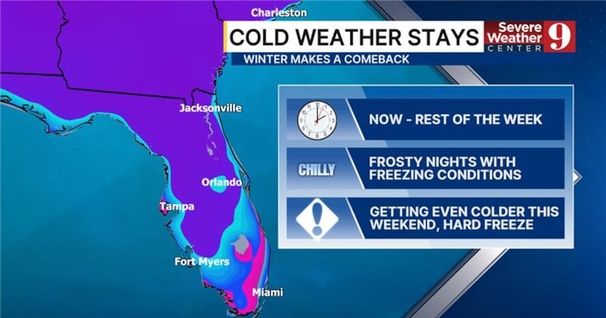 Freeze Warning issued for Central Florida