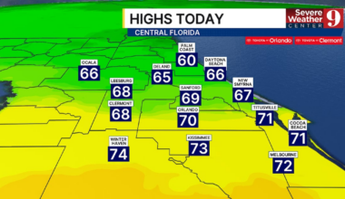 Orlando Weather Forecast: Low 70s Today, Highs in 80s This Week | January 2026