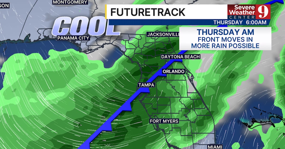Major Florida Cold Front: Cold Temps and Rain Arrive This Week