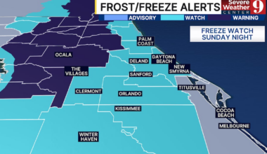 FREEZE RISK: Front Brings Rain, Winds & Freeze Risk to Central Florida