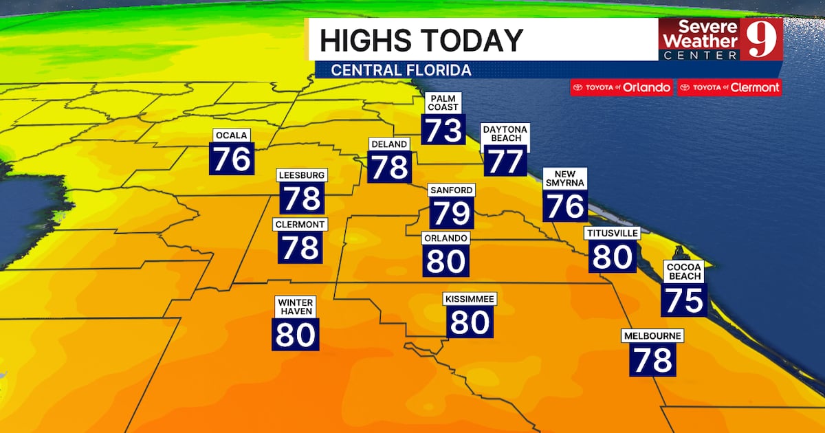 Spring-like temps to highlight pleasantly warm week in Central Florida – WFTV