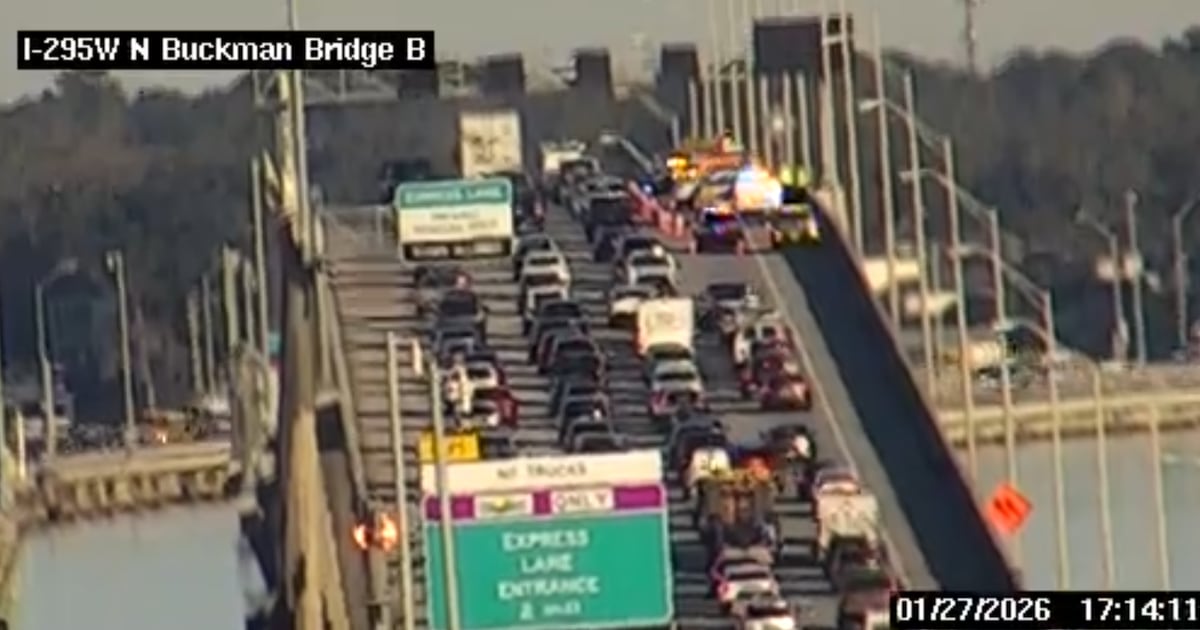 Crash with injuries slowing traffic on the Buckman Bridge, authorities say – Action News Jax