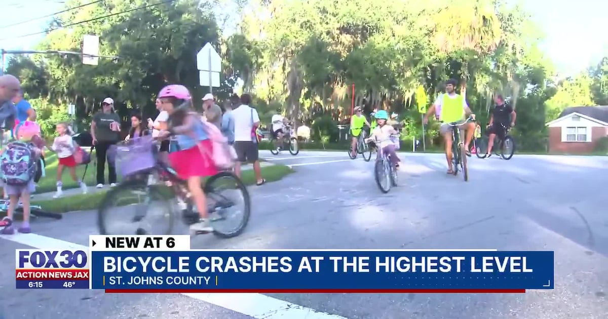 Bicycle crashes in St. Johns County have reached their highest levels in years – Action News Jax