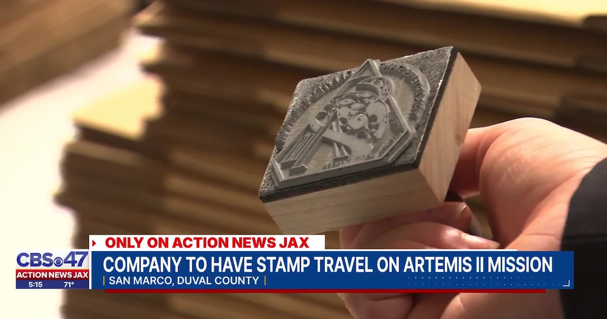 Jacksonville business creates rubber stamp to go on NASA’s Artemis II space mission – 104.5 WOKV