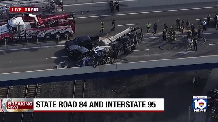 Tractor-trailer among several vehicles involved in crash on State Road 84