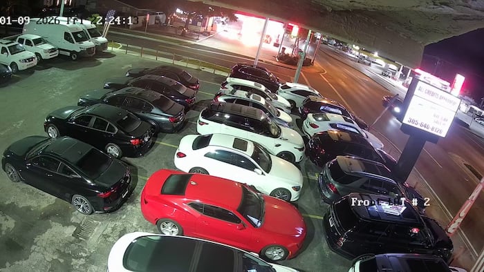 Fiery rollover crash at Hialeah gas station caught on camera