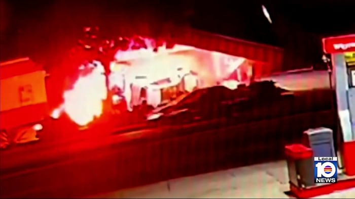 New video shows different angle of fiery gas station crash in Hialeah