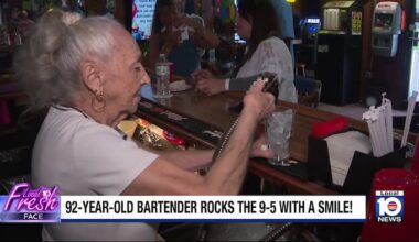Margie Sadowski still serving up drinks in Oakland Park at 92!
