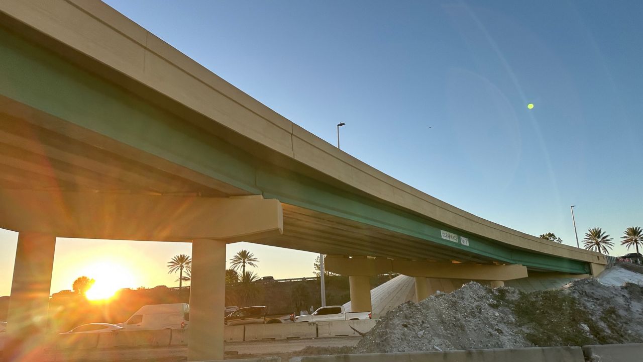 Construction is nearing an end on the I-4 west ramp to SR-528. (Spectrum News/Jerry Hume)