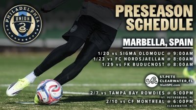 Philadelphia Union Announce 2026 Preseason Schedule in Clearwater; Spain Friendlies