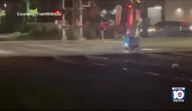 Brightline Train Collides with Stuck Delivery Robot in Fort Lauderdale
