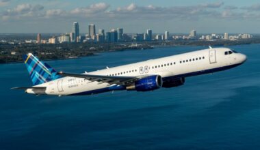 Jetblue aircraft taking off from fort lauderdale international airport