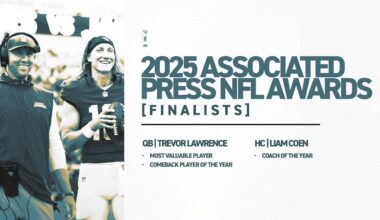 Jaguars QB Trevor Lawrence and HC Liam Coen Named Finalists for the 2025 Associated Press NFL Awards