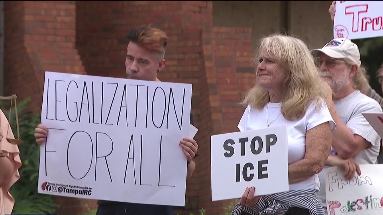 Dozens rally after deadly ICE shooting