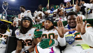 Miami earns 'A' mark, Alabama gets 'F' for Rose Bowl embarrassment on CFP report card