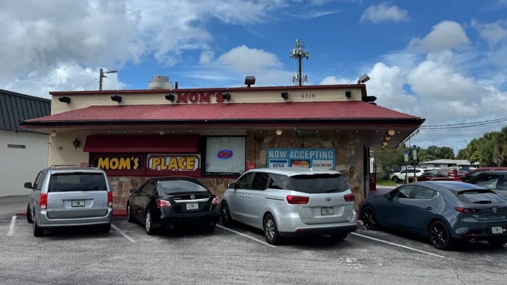 Outside of Mom's Place Restaurant in Tampa