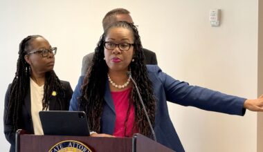 State Attorney Monique Worrell from the Ninth Judicial Circuit Court of Florida holds a press conference on Jan. 22, 2026, following the murder of three tourists in Kissimmee. (Spectrum News/Jordan Mead)