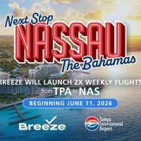 TPA and Breeze announce nonstop flights to Nassau | Tampa International Airport