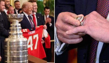 Trump shows off his new hockey bling with Stanley Cup Champions Florida Panthers