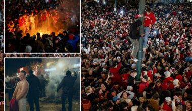 Indiana fans swarm Bloomington as the Hoosiers cap off perfect college football season with first-ever national championship