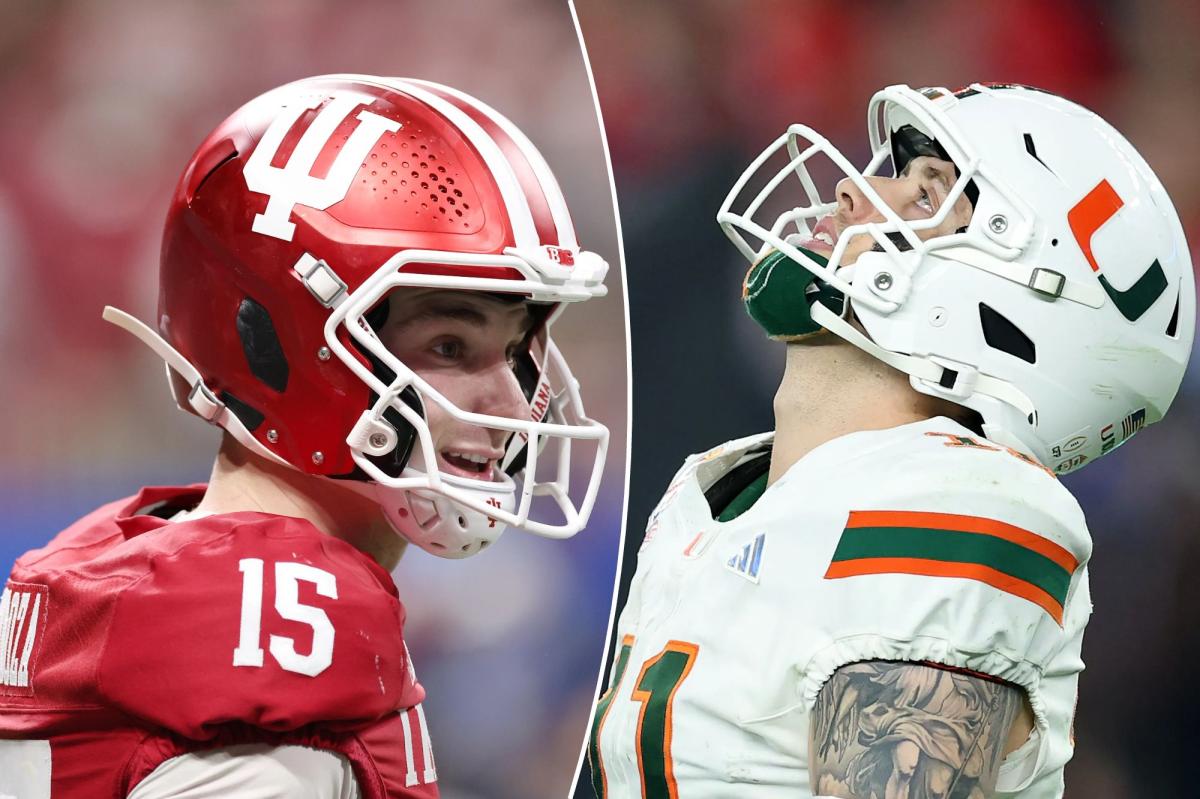 College Football Playoff national championship odds: Indiana opens as clear favorite over Miami