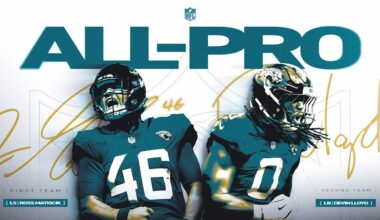 Jaguars LB Devin Lloyd and LS Ross Matiscik Named to the 2025 Associated Press NFL All-Pro Team
