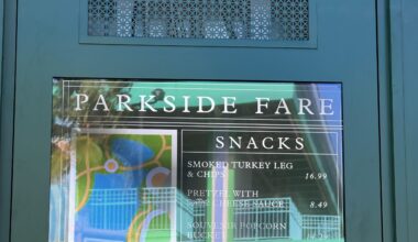 Menu signage at Parkside Fare.