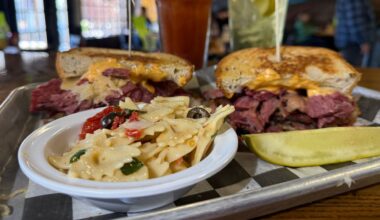 Pickles NY Deli owner Rick Bouffard says he is "saving the sandwich," and his Skyscraper Brooklyn Reuben is one of the tools he's using to do that. (Spectrum News/Allison Walker)
