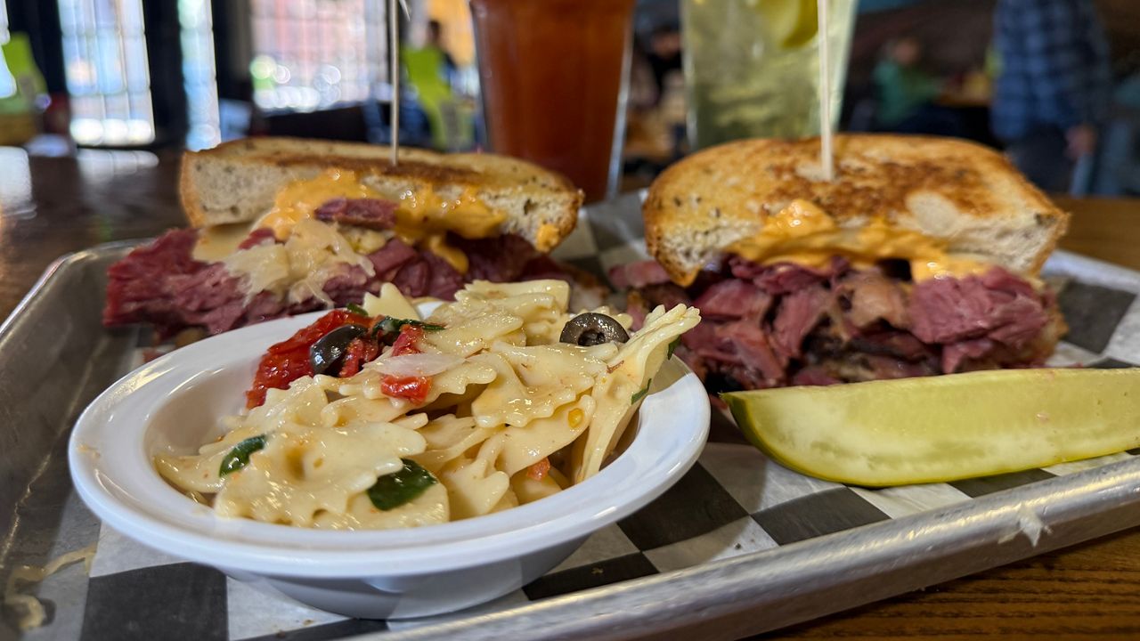 Pickles NY Deli owner Rick Bouffard says he is "saving the sandwich," and his Skyscraper Brooklyn Reuben is one of the tools he's using to do that. (Spectrum News/Allison Walker)
