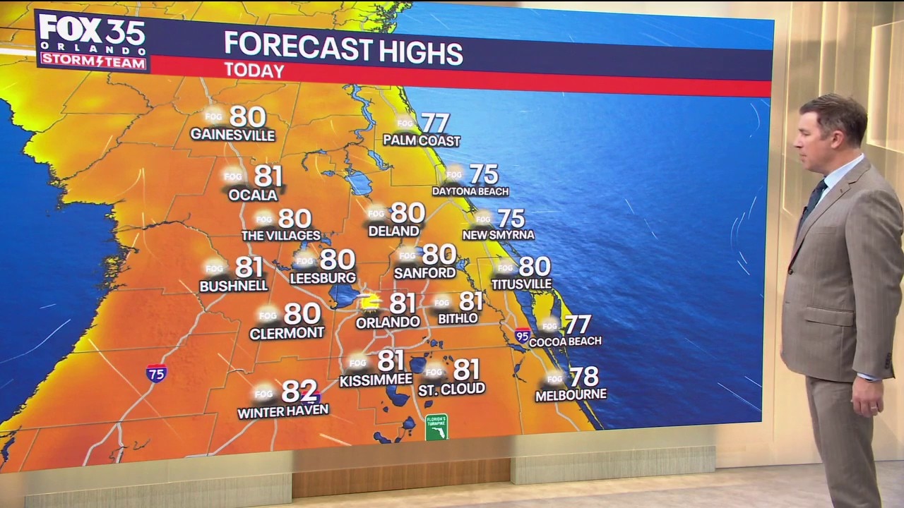 Orlando weather: Fog in the morning, sunshine in the afternoon