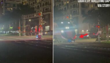 Caught on camera: Brightline train crushes delivery robot stuck on tracks in Miami