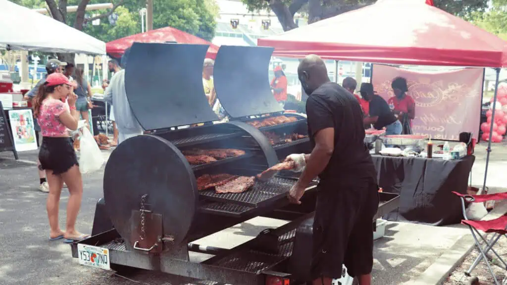 People at an outdoor market