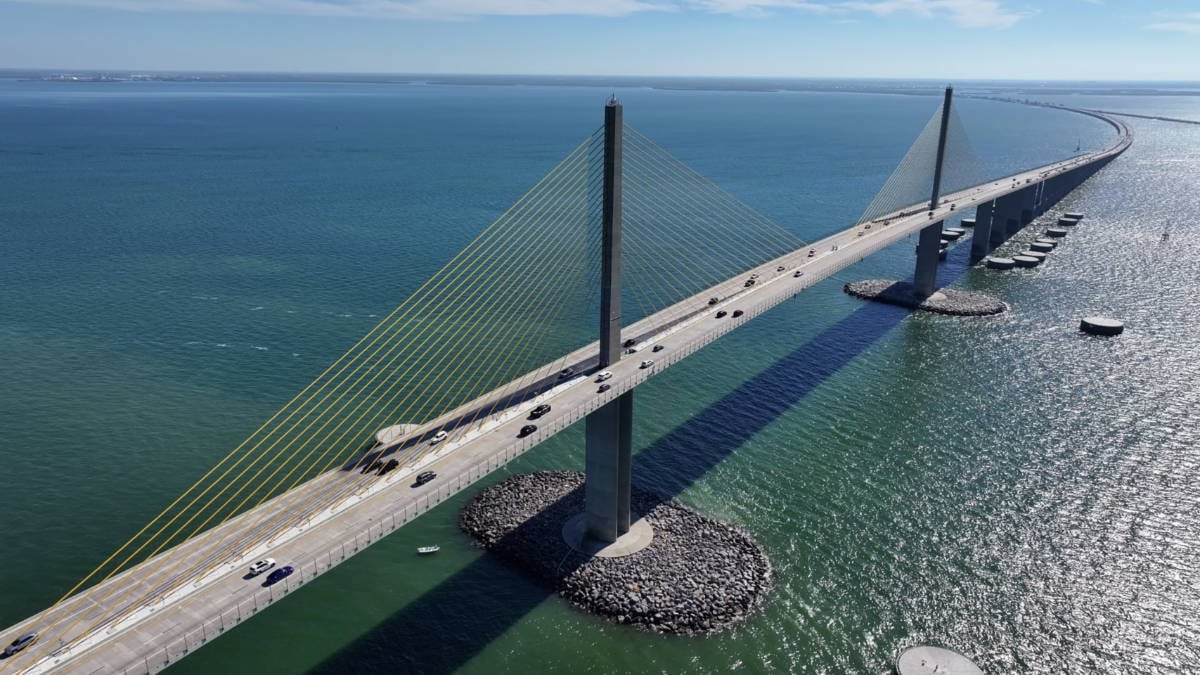 Sunshine Skyway Bridge In Florida