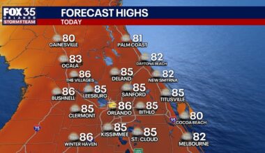 Orlando weather: Warm Sunday before storms and a big cooldown