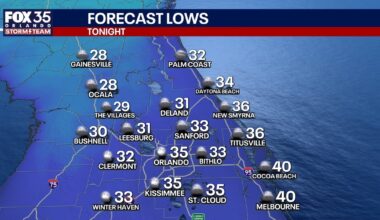 Orlando weather: Cold front brings rain Sunday, freeze threat early Monday