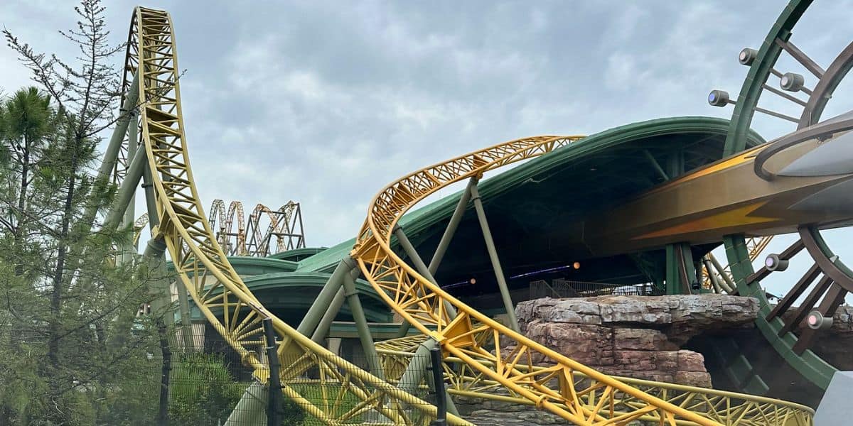 A drop on Stardust Racers at Epic Universe.