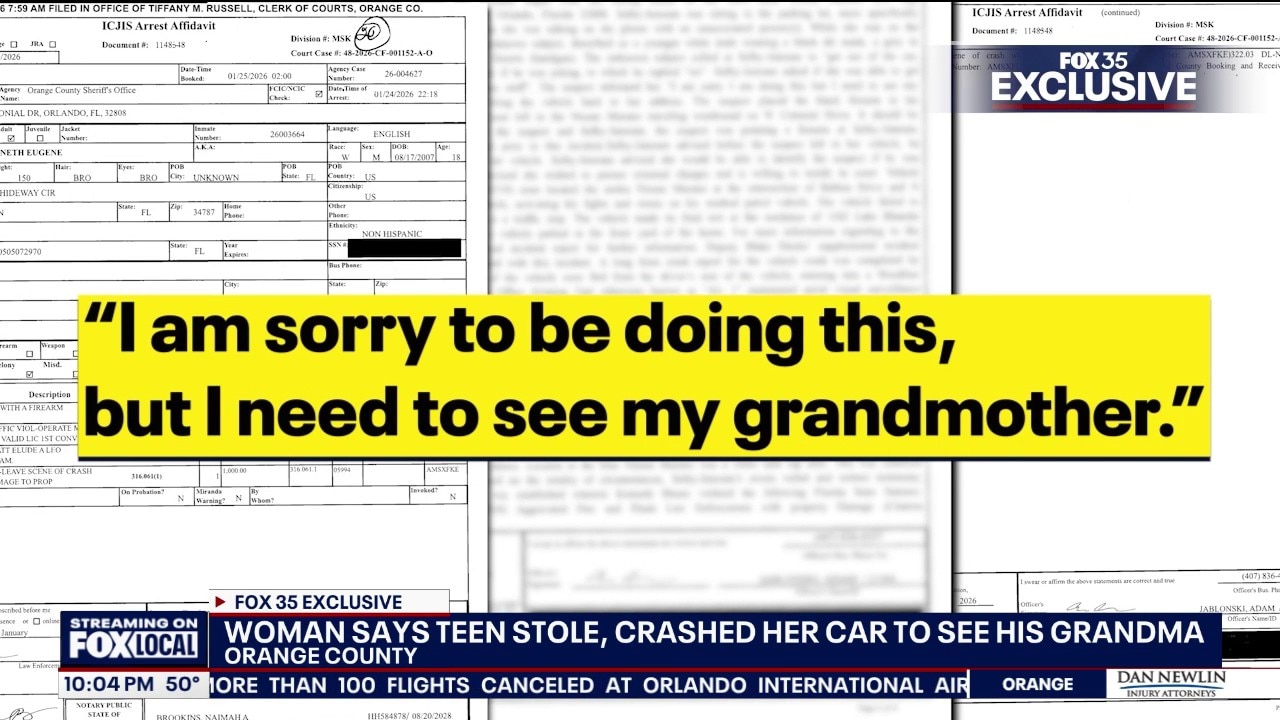 Carjacking suspect stole SUV to go see grandmother, deputies say