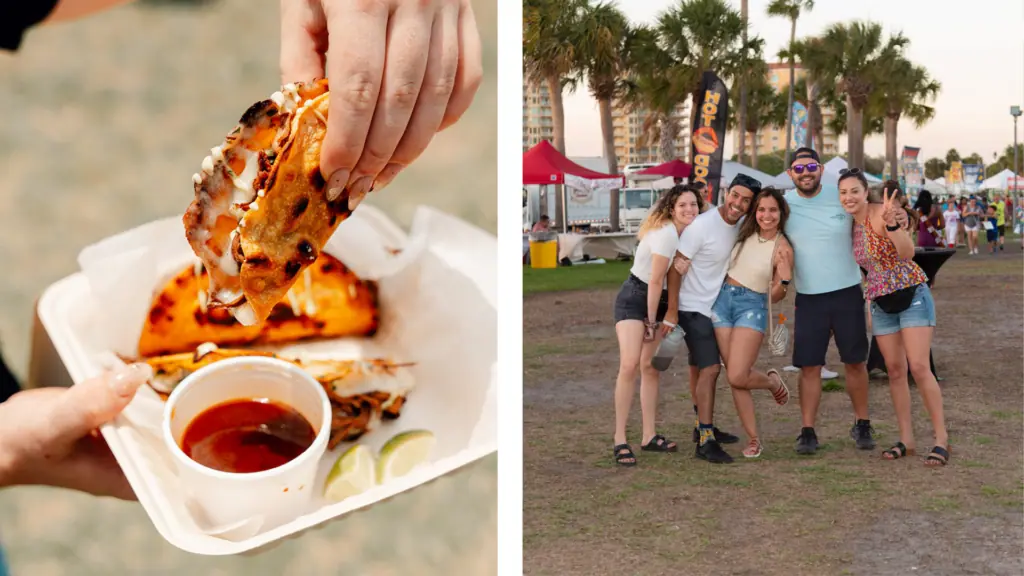 People at a festival