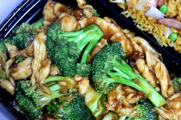 Chicken with broccoli at the Bamboo Wok in Coconut Creek on Tuesday, January 6, 2026. The Best of South Florida Dining series winner for Chinese takeout is Bamboo Wok with locations in Boca Raton, Boynton Beach and Coconut Creek. (Mike Stocker/South Florida Sun Sentinel)