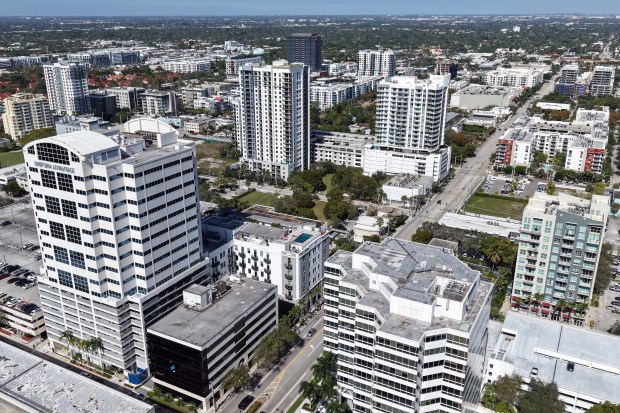 Could Tower 101, shown on Tuesday, be Fort Lauderdale's new City Hall? Commissioners are considering buying the tower for $86 million rather than spending at least $200 million on building a new City Hall. (Amy Beth Bennett/South Florida Sun Sentinel)